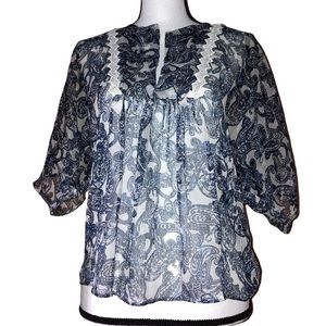 MNG Sheer Babydoll Top